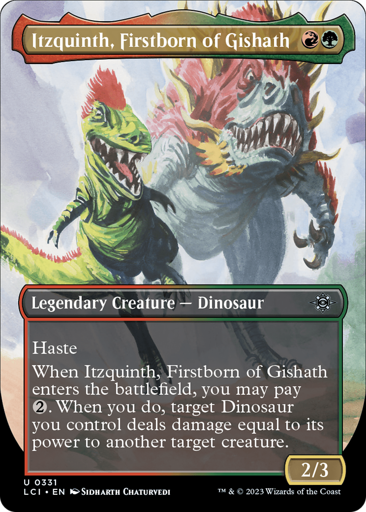 Image of Itzquinth, Firstborn of Gishath (Borderless) [The Lost Caverns of Ixalan]