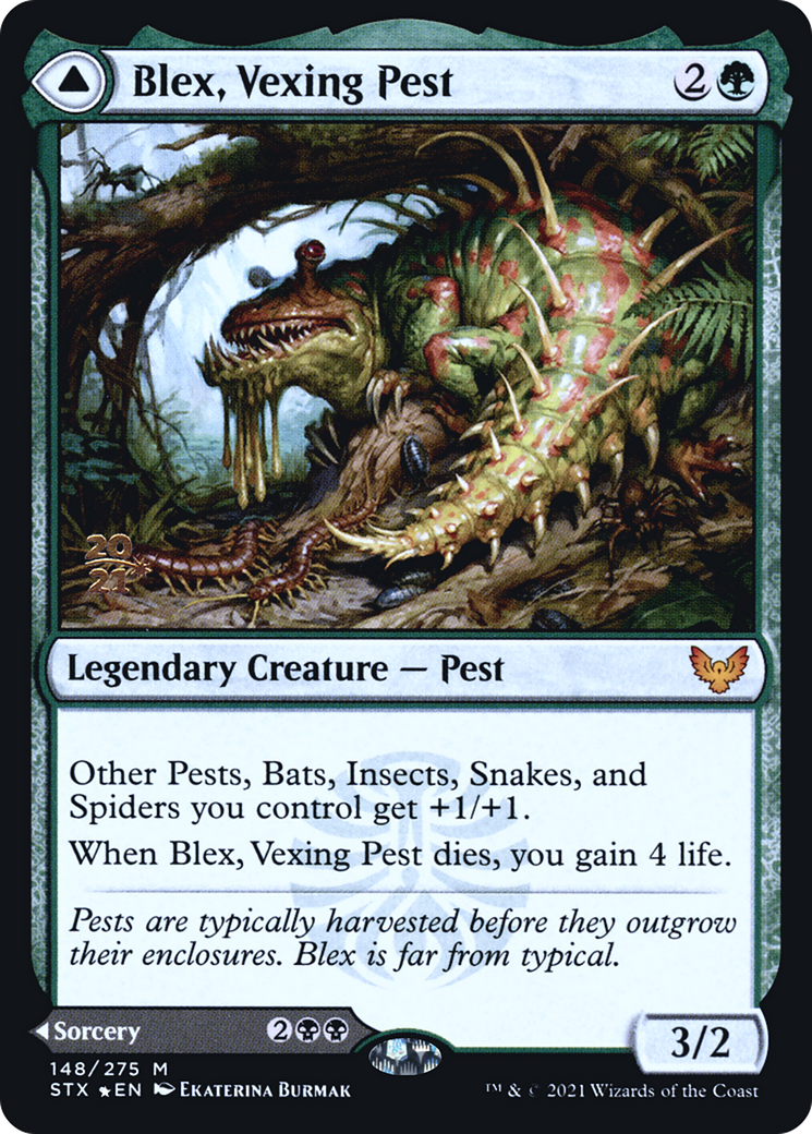 Image of Blex, Vexing Pest // Search for Blex [Strixhaven: School of Mages Prerelease Promos]