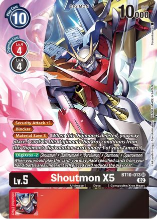 Image of Shoutmon X5 [BT10-013] (Alternate Art) [Xros Encounter]