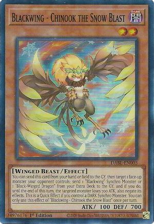 Image of Blackwing - Chinook the Snow Blast [DABL-EN003] Super Rare