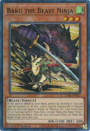 Image of Baku the Beast Ninja [DABL-EN017] Super Rare
