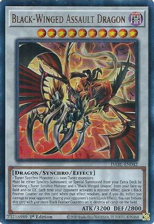 Image of Black-Winged Assault Dragon [DABL-EN042] Ultra Rare