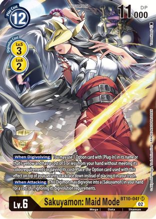 Image of Sakuyamon: Maid Mode [BT10-041] (Alternate Art) [Xros Encounter]