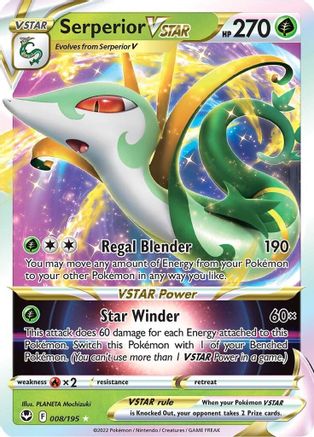 Image of Serperior VSTAR (008/195) [Sword & Shield: Silver Tempest]