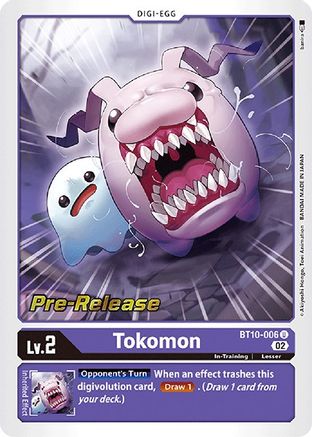 Image of Tokomon (BT10-006) - Xros Encounter Pre-Release Cards