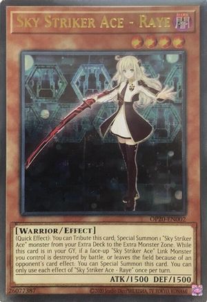 Image of Sky Striker Ace - Raye [OP20-EN002] Ultimate Rare