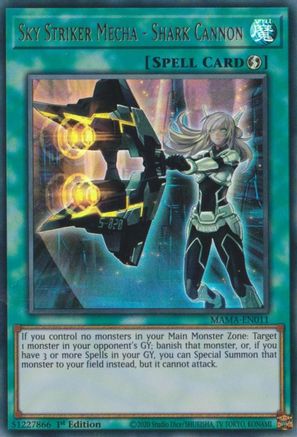 Image of Sky Striker Mecha - Shark Cannon [MAMA-EN011] Ultra Rare