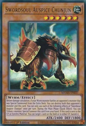 Image of Swordsoul Auspice Chunjun [MAMA-EN037] Ultra Rare