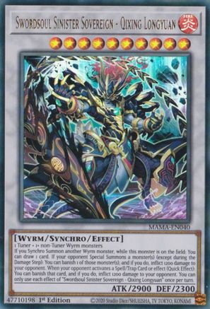 Image of Swordsoul Sinister Sovereign - Qixing Longyuan [MAMA-EN040] Ultra Rare