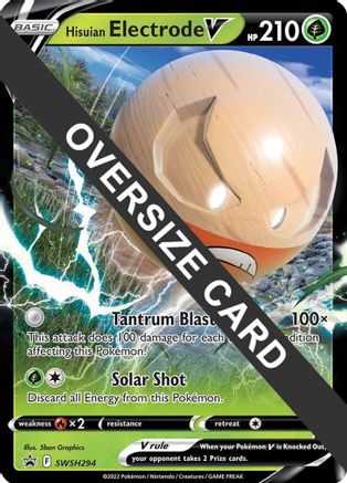 Image of Hisuian Electrode V (SWSH294) (Jumbo Card) [Sword & Shield: Black Star Promos]