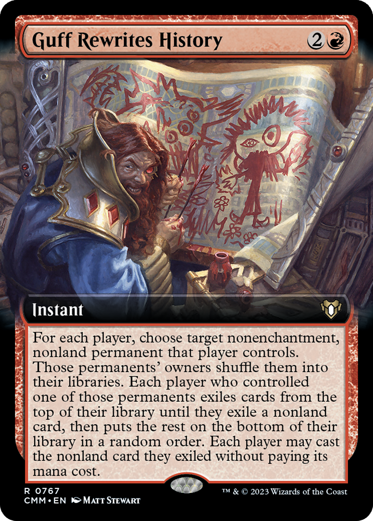 Image of Guff Rewrites History (Extended Art) [Commander Masters]