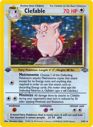Image of Clefable (1/64) [Jungle 1st Edition]
