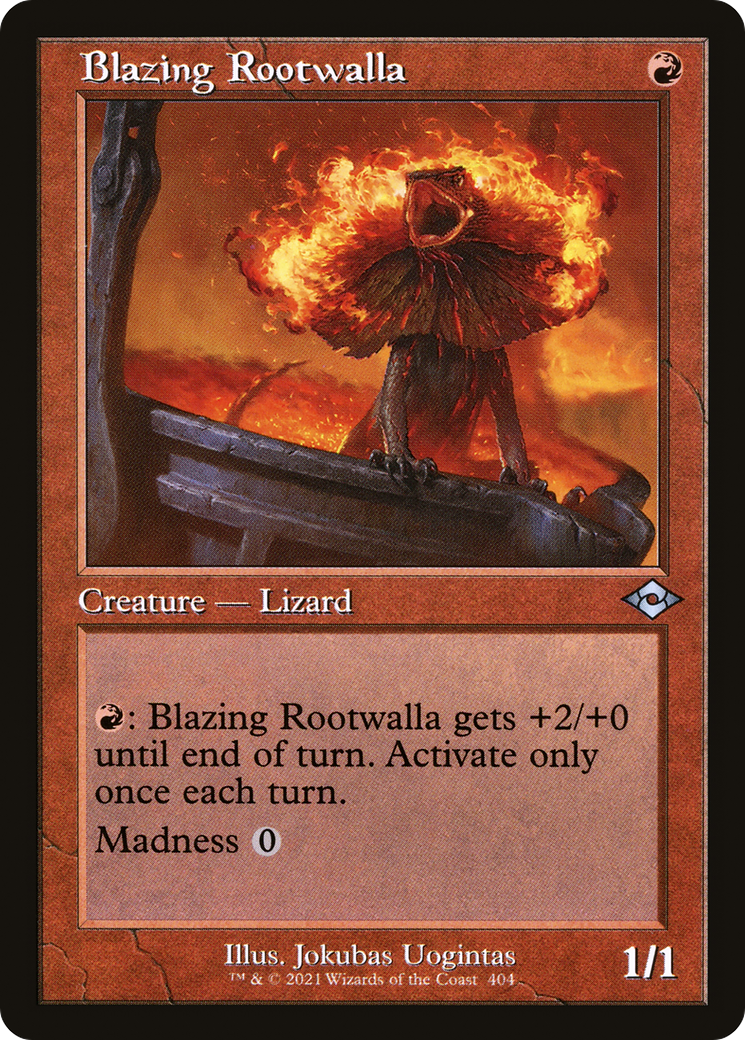 Image of Blazing Rootwalla (Retro Frame) (MH2-404) - Modern Horizons 2 Etched Foil