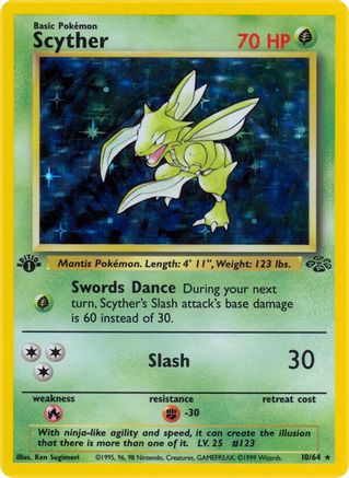 Image of Scyther (10/64) [Jungle 1st Edition]
