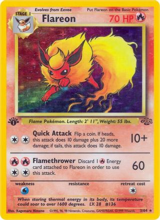 Image of Flareon (3/64) [Jungle 1st Edition]