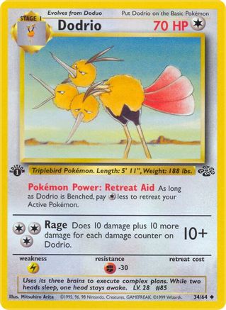 Image of Dodrio (34/64) [Jungle 1st Edition]