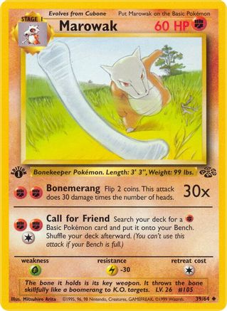 Image of Marowak (39/64) [Jungle 1st Edition]