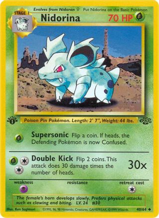 Image of Nidorina (40/64) [Jungle 1st Edition]