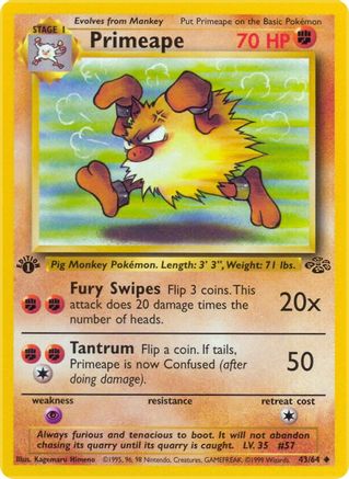Image of Primeape (43/64) [Jungle 1st Edition]