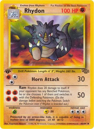 Image of Rhydon (45/64) [Jungle 1st Edition]