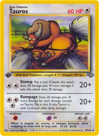 Image of Tauros (47/64) [Jungle 1st Edition]