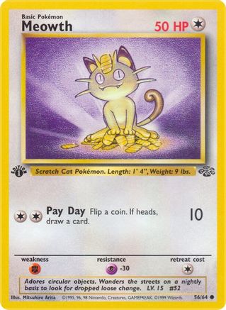 Image of Meowth (56/64) [Jungle 1st Edition]