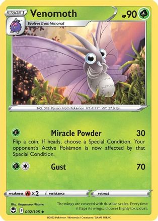 Image of Venomoth (002/195) [Sword & Shield: Silver Tempest]
