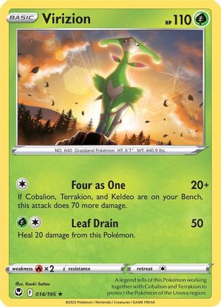 Image of Virizion (014/195) [Sword & Shield: Silver Tempest]