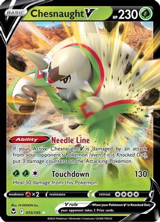 Image of Chesnaught V (015/195) [Sword & Shield: Silver Tempest]