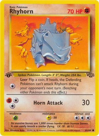 Image of Rhyhorn (61/64) [Jungle 1st Edition]