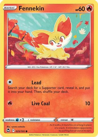 Image of Fennekin (025/195) [Sword & Shield: Silver Tempest]