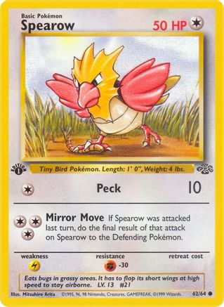 Image of Spearow (62/64) [Jungle 1st Edition]