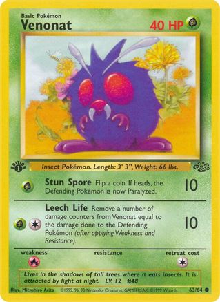 Image of Venonat (63/64) [Jungle 1st Edition]
