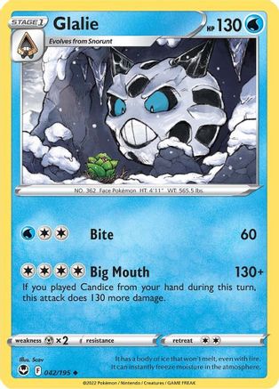 Image of Glalie (042/195) [Sword & Shield: Silver Tempest]
