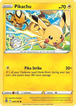 Image of Pikachu (049/195) [Sword & Shield: Silver Tempest]
