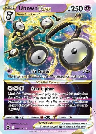 Image of Unown VSTAR (066/195) [Sword & Shield: Silver Tempest]