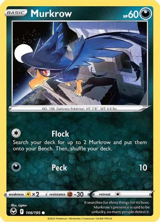 Image of Murkrow (106/195) [Sword & Shield: Silver Tempest]