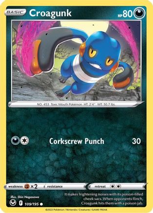 Image of Croagunk (109/195) [Sword & Shield: Silver Tempest]