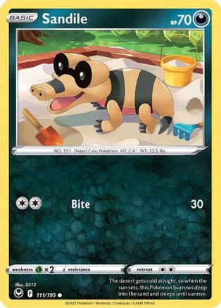 Image of Sandile (111/195) [Sword & Shield: Silver Tempest]