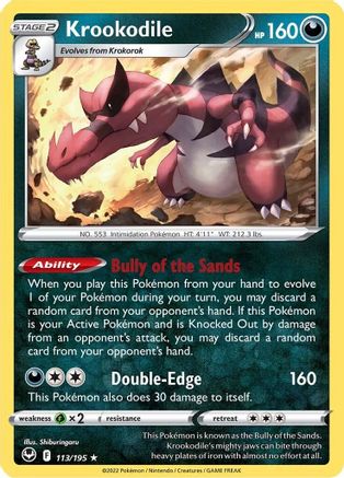 Image of Krookodile (113/195) [Sword & Shield: Silver Tempest]