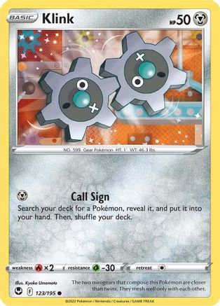 Image of Klink (123/195) [Sword & Shield: Silver Tempest]
