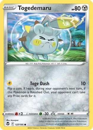 Image of Togedemaru (127/195) [Sword & Shield: Silver Tempest]