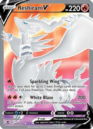 Image of Reshiram V (172/195) [Sword & Shield: Silver Tempest]