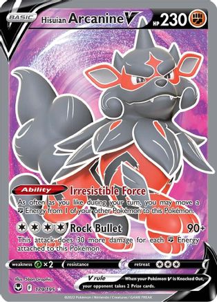 Image of Hisuian Arcanine V (179/195) [Sword & Shield: Silver Tempest]