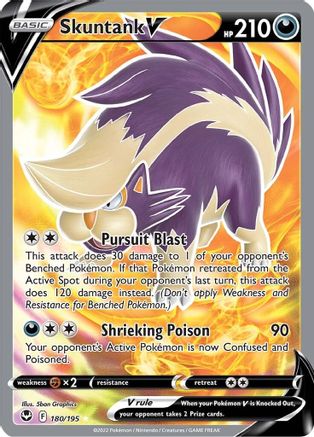 Image of Skuntank V (180/195) [Sword & Shield: Silver Tempest]