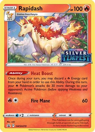 Image of Rapidash (SWSH270) (Prerelease) [Sword & Shield: Black Star Promos]