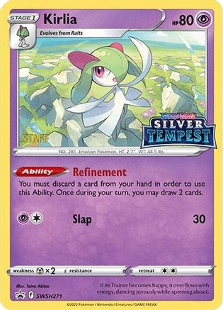 Image of Kirlia (SWSH271) (Prerelease) (Staff) [Sword & Shield: Black Star Promos]