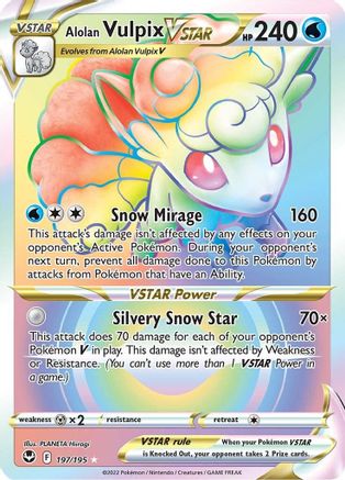 Image of Alolan Vulpix VSTAR (197/195) [Sword & Shield: Silver Tempest]