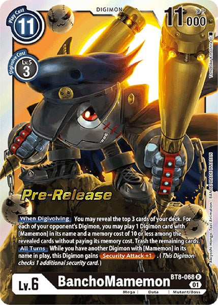 Image of BanchoMamemon [BT8-068] [New Awakening Pre-Release Cards]