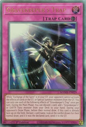 Image of Gravekeeper's Trap [MAMA-EN029] Ultra Pharaoh's Rare